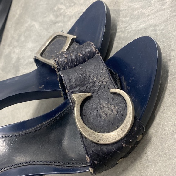 Authentic Rare Dior Clogs Mules Sandals Snakeskin leather CD logo John Galliano - Picture 8 of 15